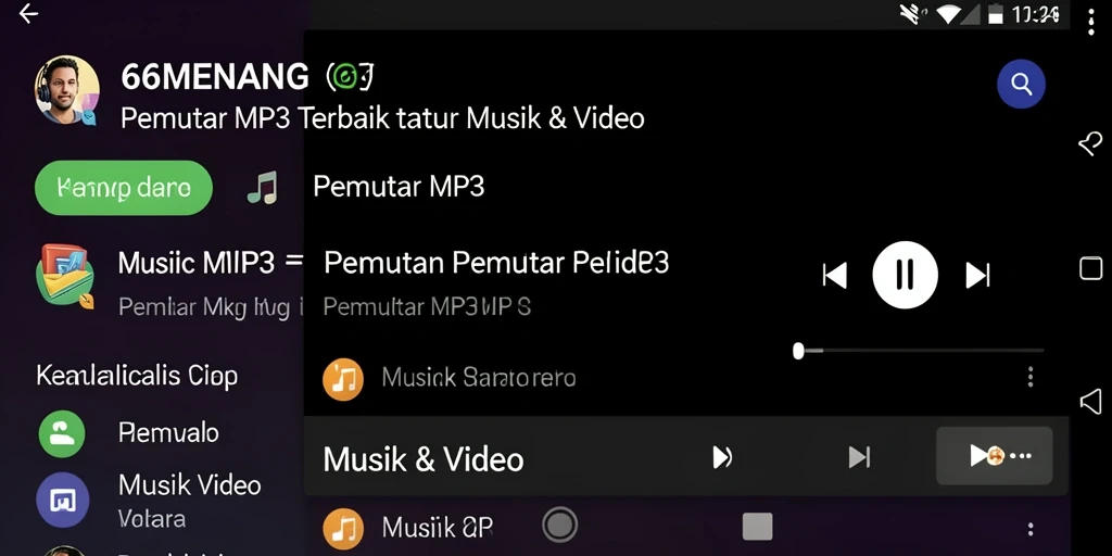 Antarmuka aplikasi 66MENANG yang intuitif dan menarik.