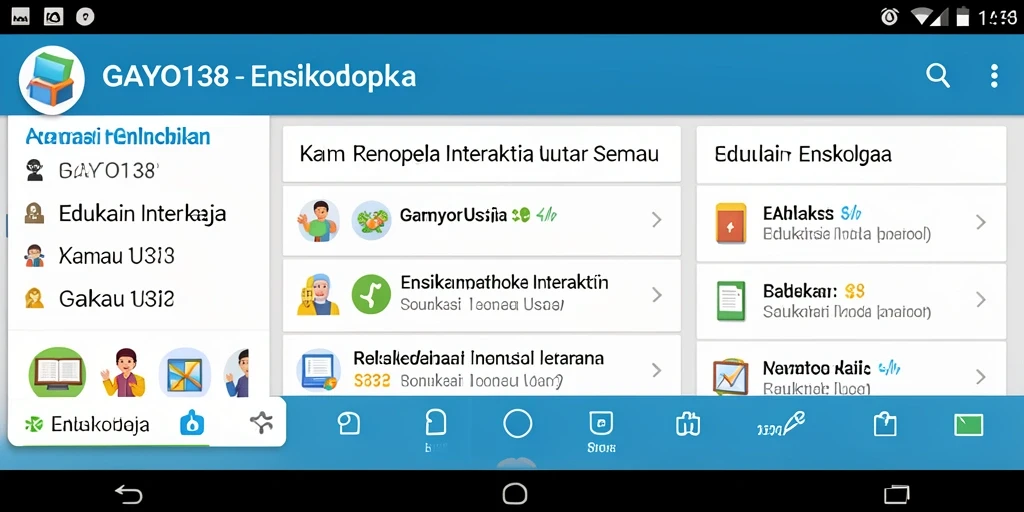 Antarmuka GAYO138 yang menarik dan informatif.