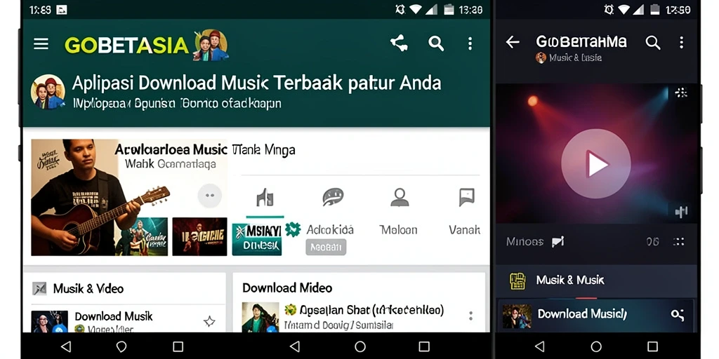 Antarmuka GOBETASIA yang intuitif untuk Download Musik.