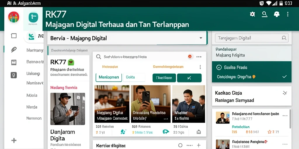Antarmuka RK77 yang menarik untuk Majalah Digital.