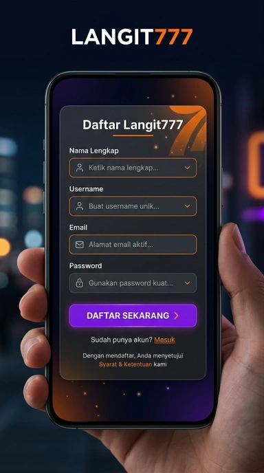 Tampilan halaman daftar langit777
